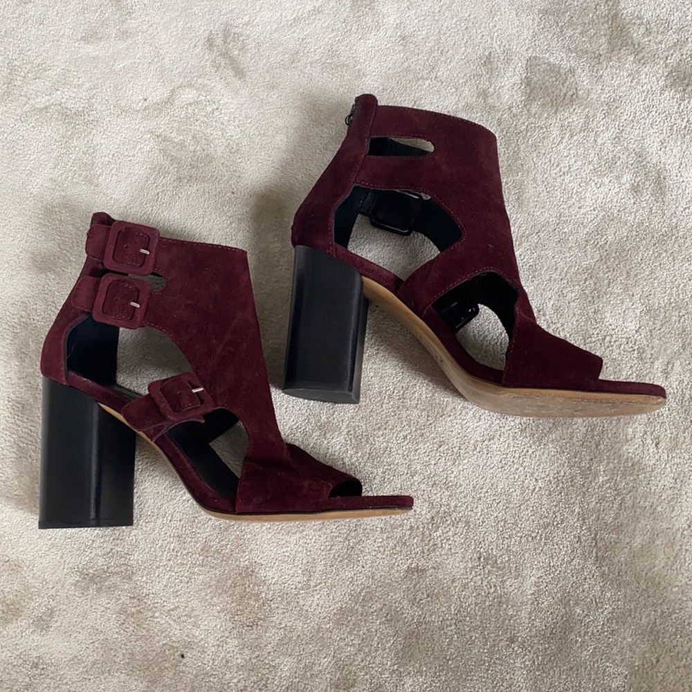 Rag & Bone Suede Maroon Heels